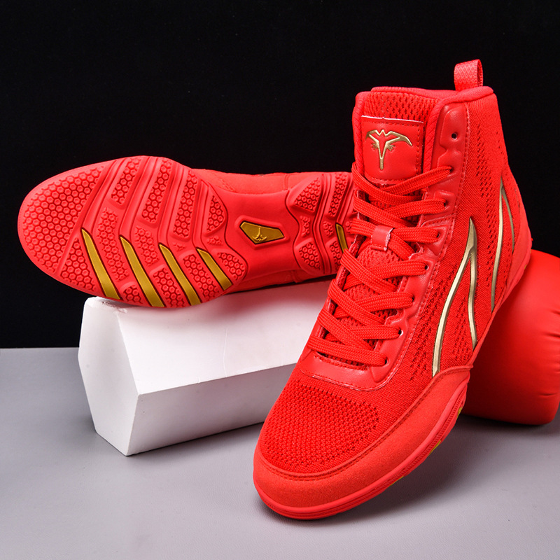 Zapatos de boxeo transfronterizos, zapatos de entrenamiento de lucha libre, zapatos de lucha libre, zapatos de boxeo al por mayor.