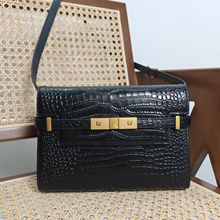 小众女包女包杨树林包凯利包鳄鱼纹大容量斜挎腋下包通勤大包