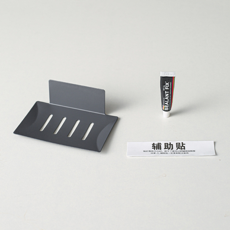 Caja de jabón transfronteriza de Amazon sin perforar plato de jabón de drenaje montado en la pared baño caja de almacenamiento de jabón doméstico