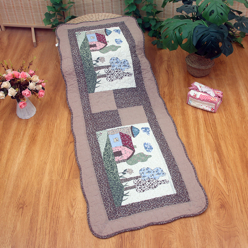 [Small Wholesale] Korean Cotton Bedside Mat, Floor Mat, Door Mat, Fabric Quilted Anti-Slip Patchwork Living Room Mat