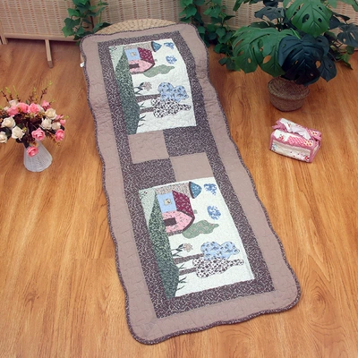 Avtomobil döşəmə paspasları — Mat, Floor Mat, Door Mat - gray-edge-beautiful-countryside-bedside-mat-or-car-mat-for-rear-seat-50x135cm
