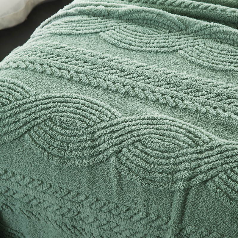 2025 nuevo estilo de lujo ligero para correr torre de seda de coral de doble cara manta de aire acondicionado de oficina sofá manta