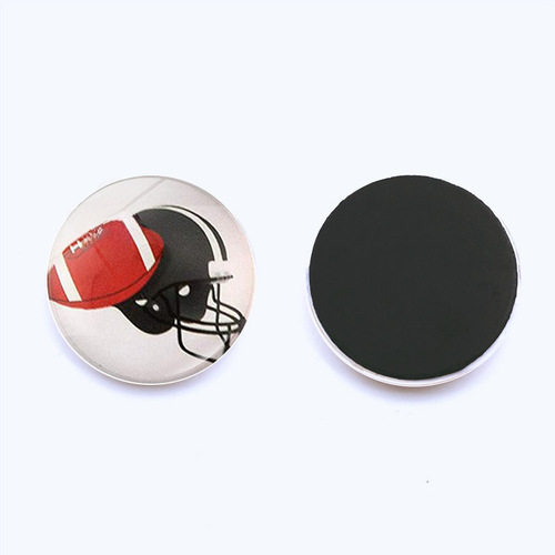 Basketball Football Sports Ball Type Refrigerator Magnet Time Gem Magnetic Glass Whiteboard Sticker Decor 25mm