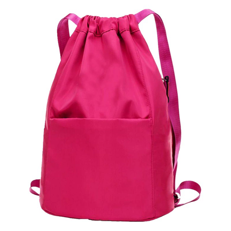 Новый рюкзак с карманом на шнурке, легкая нейлоновая ткань, Спортивная дорожная сумка, рюкзак большой емкости, печать логотипа