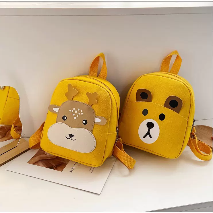 宝宝3-6岁幼儿园书包2023新款男童帆布双肩包卡通可爱女孩背包潮
