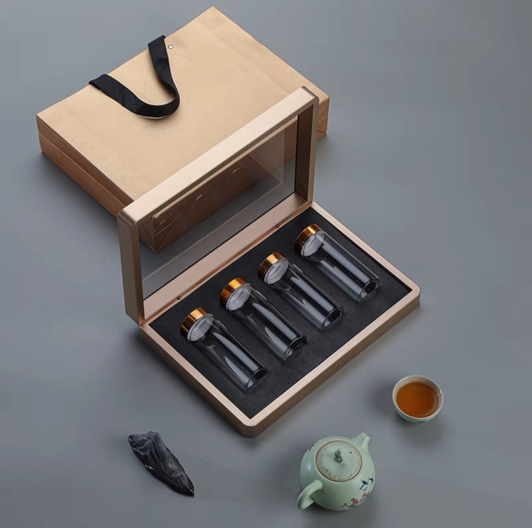 茶叶包装盒空礼盒太平猴魁4罐6罐装绿茶红茶药材通用礼盒现货批发