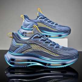 运动男鞋2025年春夏季新款全掌气垫跑步鞋男士厚底防滑减震篮球鞋