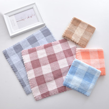 批发星空格方巾简约珊瑚绒儿童小毛巾柔软吸水小家用洗脸方形
