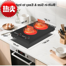 ����WABK Electric Cooktop 2 Burners, 12" Electric Stove Top