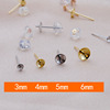 Golden platinum earrings from pearl, silver 925 sample