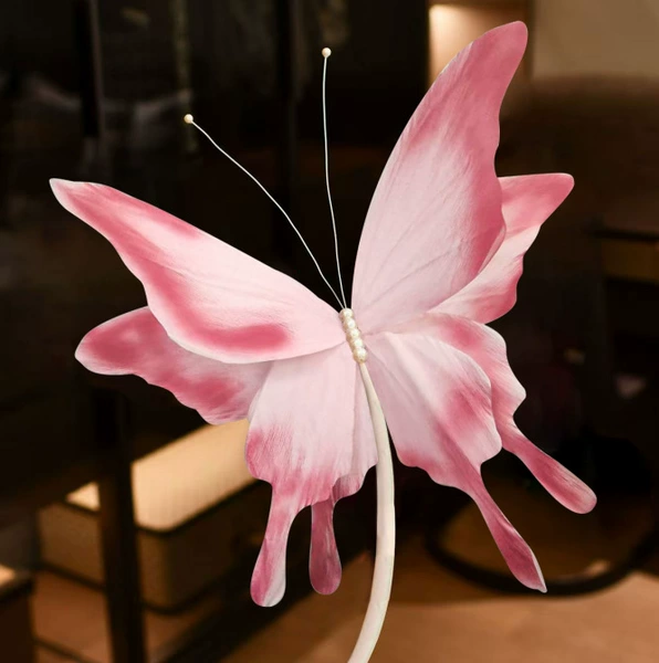 Wrinkled paper butterfly - pink B style/1 bag