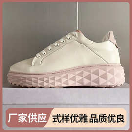 2024早秋小香风圆头平底时尚百搭一脚蹬懒人女经典裸鞋进口小牛皮