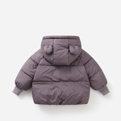 Children's down padded jacket new autumn winter thick baby middle and small children padded coat boys' outerwear girls' padded top with extra lining