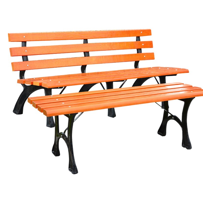 Park bench anti-corrosion wood solid wood plastic wood leisure long row chair Square outdoor stool park chair outdoor bench