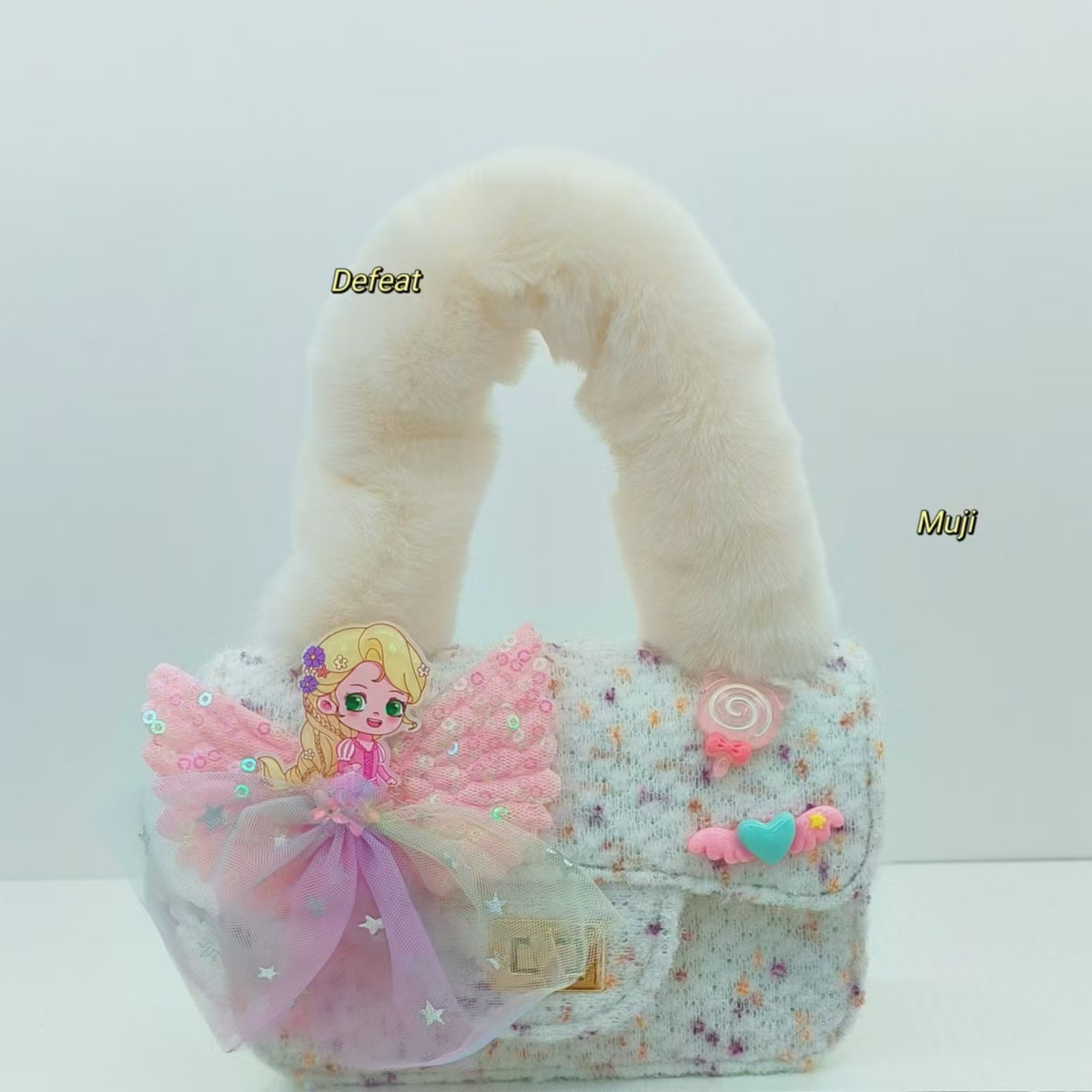 Bolso de peluche, bolso de hombro, bolso de moda, bolso pequeño, bolso de cambio, bolso accesorio