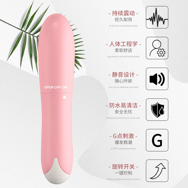 Личный вибрационный массажер (SAGAN) Zhengle Magic Stick, перезаряжаемый, тихий, 1 скорость (розовый)