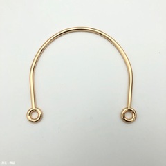 Luggage hardware accessories handle, zinc alloy die-cast women's bag decoration large handle light gold handle buckle