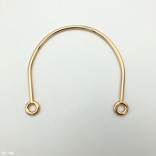 Luggage hardware accessories handle, zinc alloy die-cast women's bag decoration large handle light gold handle buckle