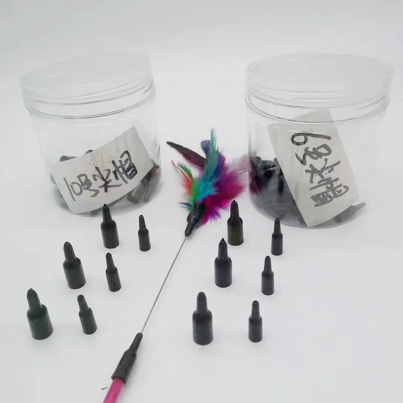 Забавный Кот перо шляпа голова забавный кот палка игрушка пластиковая трубка соответствующий размер шляпы остроконечная шляпа игрушки для домашних животных аксессуары оптом