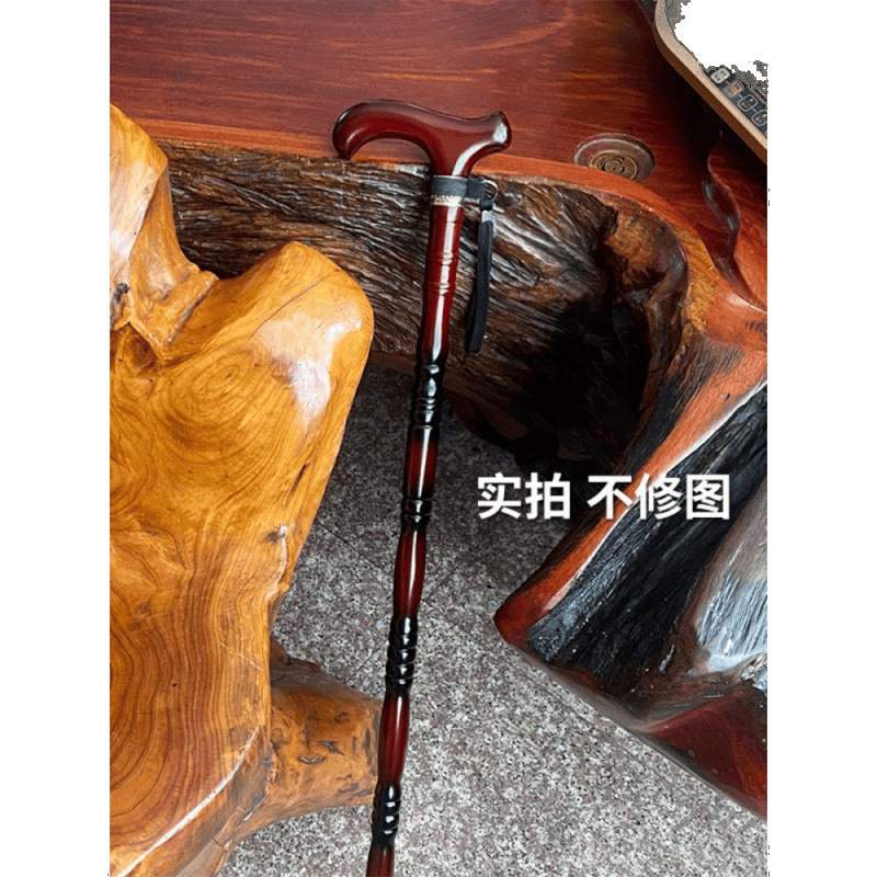 老人拐杖实木四脚防滑手杖老年人轻便捌杖龙头扶手拐棍手扶单脚无|undefined