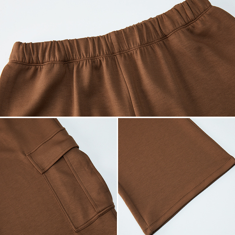 Otoño e invierno nuevos pantalones de yoga mujeres elásticos de cintura alta pantalones de chándal rectos pantalones casuales micro pantalones monos pantalones de fitness