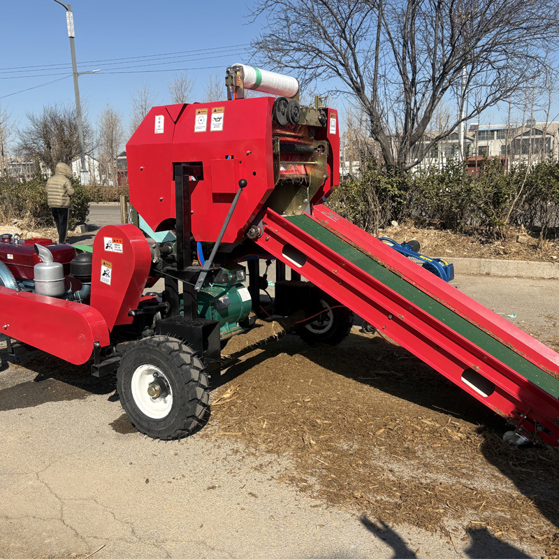 55 paquetes de almacenamiento de paja verde, empacadora de forrajes, empaquetadora de paja de maíz, empaquetadora de película, empaquetadora automática de película