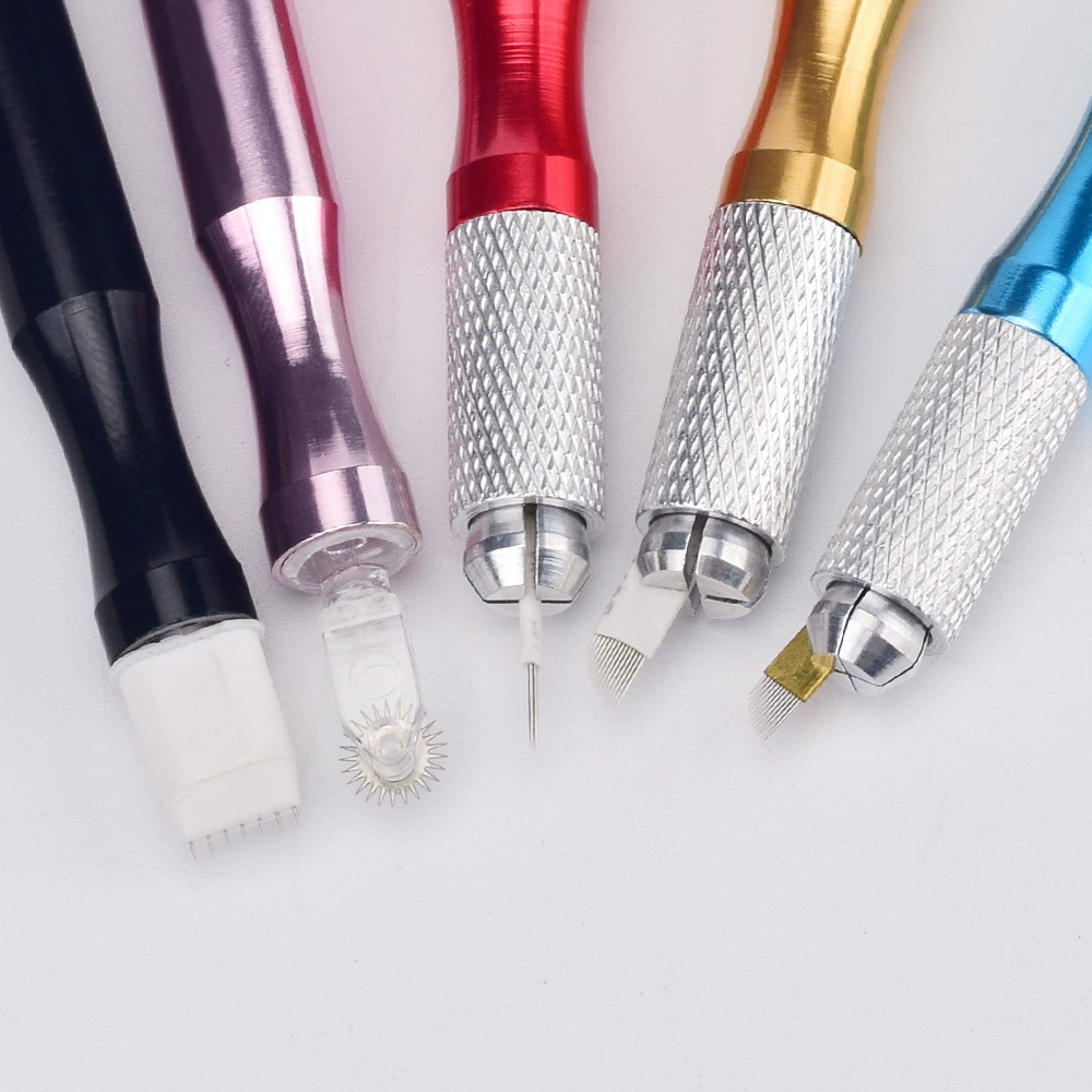 Пестрое embroidery pen для талии, ручной работы, заостренный хвост, ручной работы стайка для бровей, перо для туманения сквозной оптовой продажи