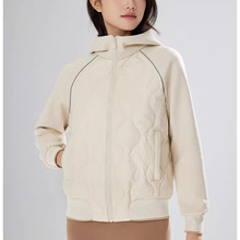 汉派专柜2025冬季新款基础百搭拼接连帽拉链短款羽绒服女005