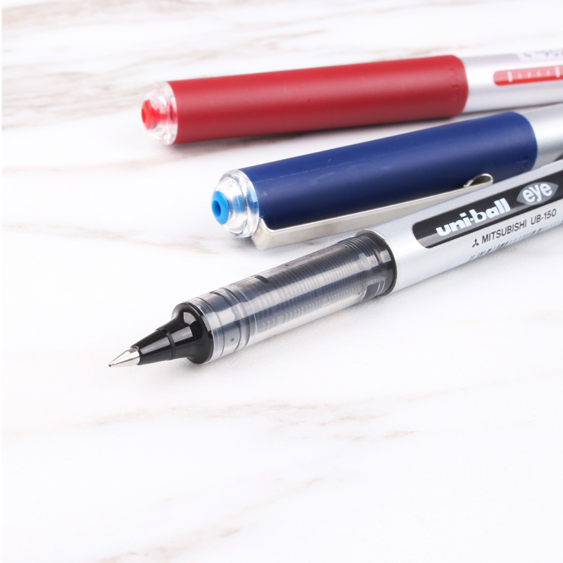 일본 미쓰비시 유니 UB-150 중성 스트레이트 액체 볼펜 사무실 서명 펜 학생 사무실