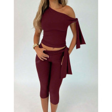 I 71380 Oblique Neck Top Set б�����¶̿��׿羳����ͨ��
