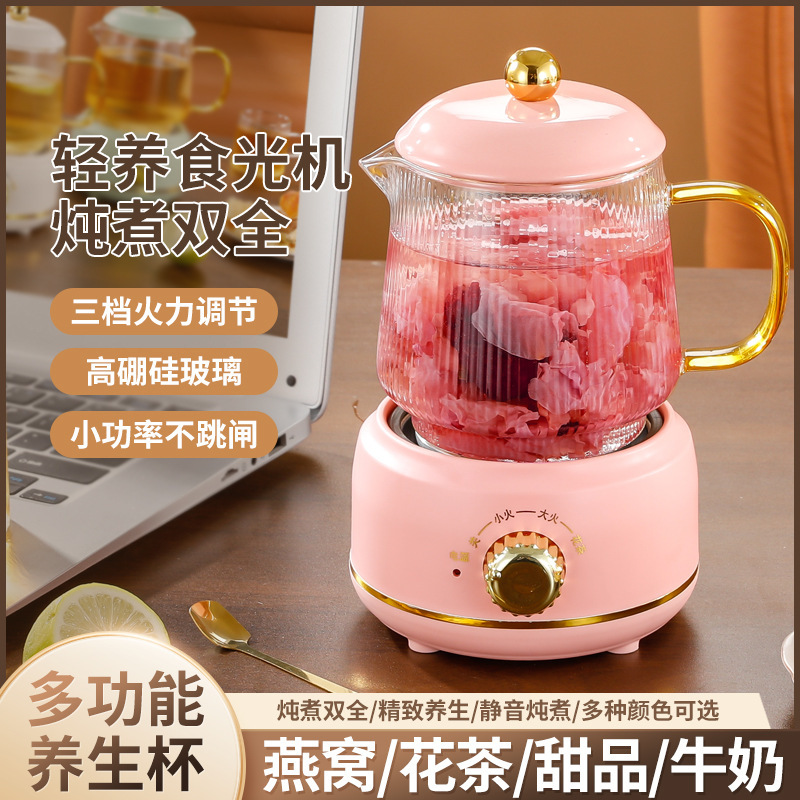 新しい多機能健康カップミニ健康ポット魔法瓶カップ電気湯カップオフィス調理花茶ポットギフトボックス|undefined