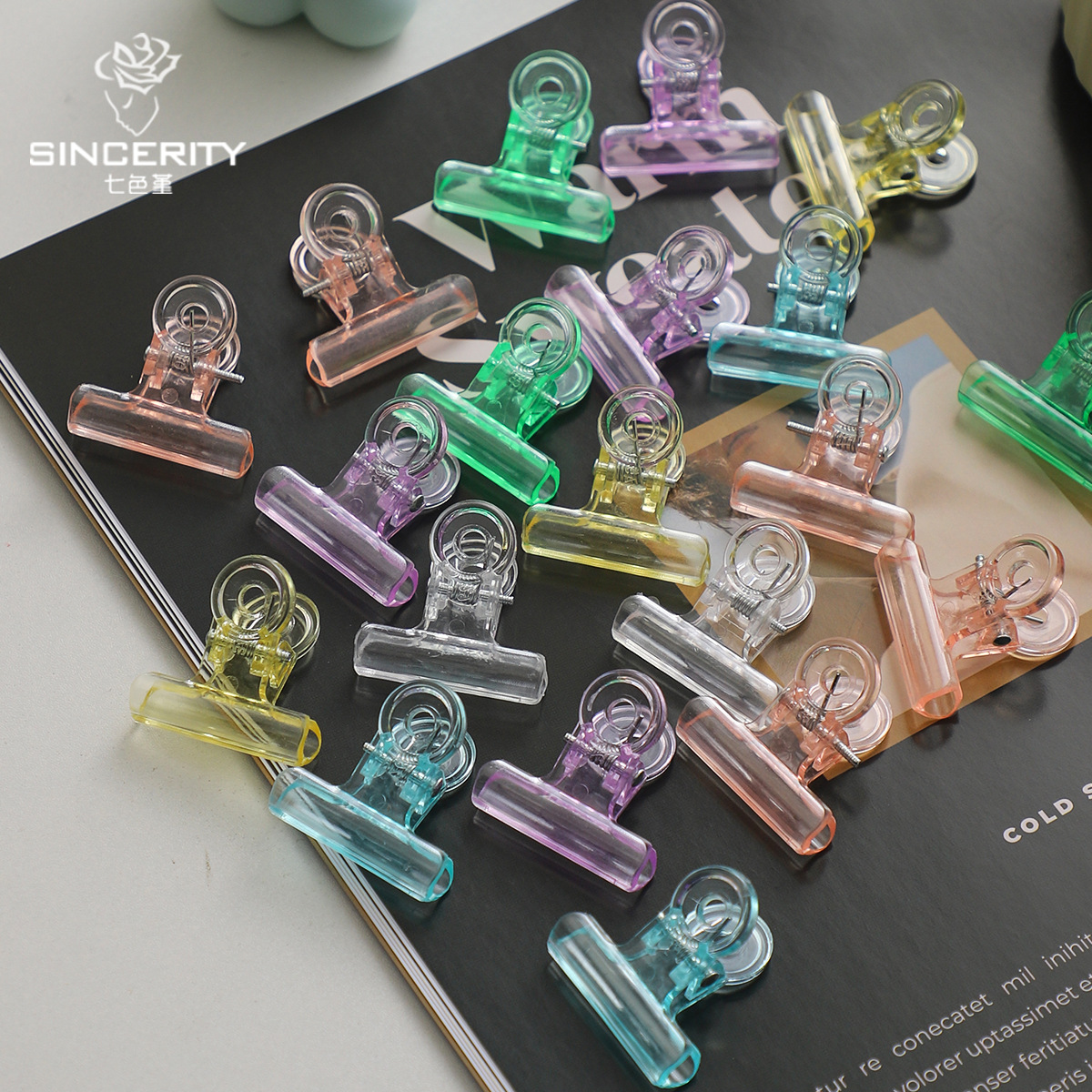 Embalaje de flores de siete colores cordier tarjeta de color transparente florista tarjeta de regalo DIY tarjeta de decoración