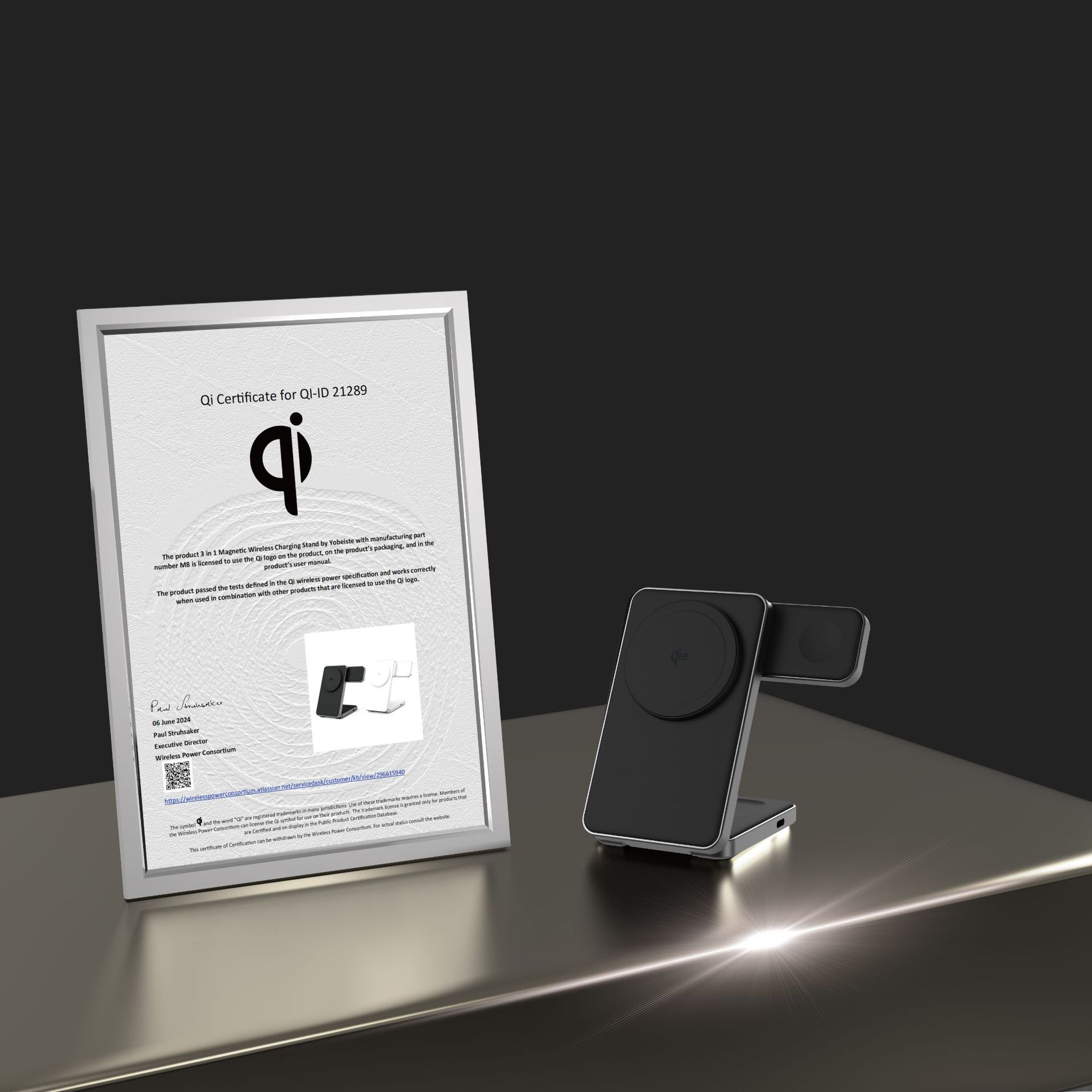 Cargador inalámbrico magnético Qi2 de 15W, de silicona líquida, tres en uno, plegable, de aleación de aluminio.