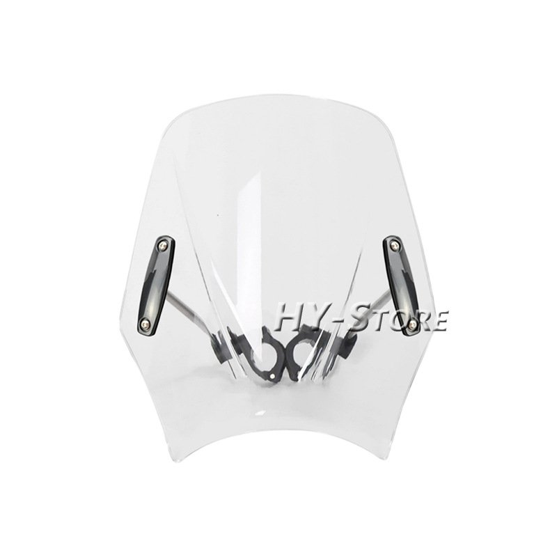 Suitable for Bmw, Triumph, Honda, Yamaha, Kawasaki, Suzuki, Ducati, Universal Round Light Street Bike Windscreen, New Windscreen