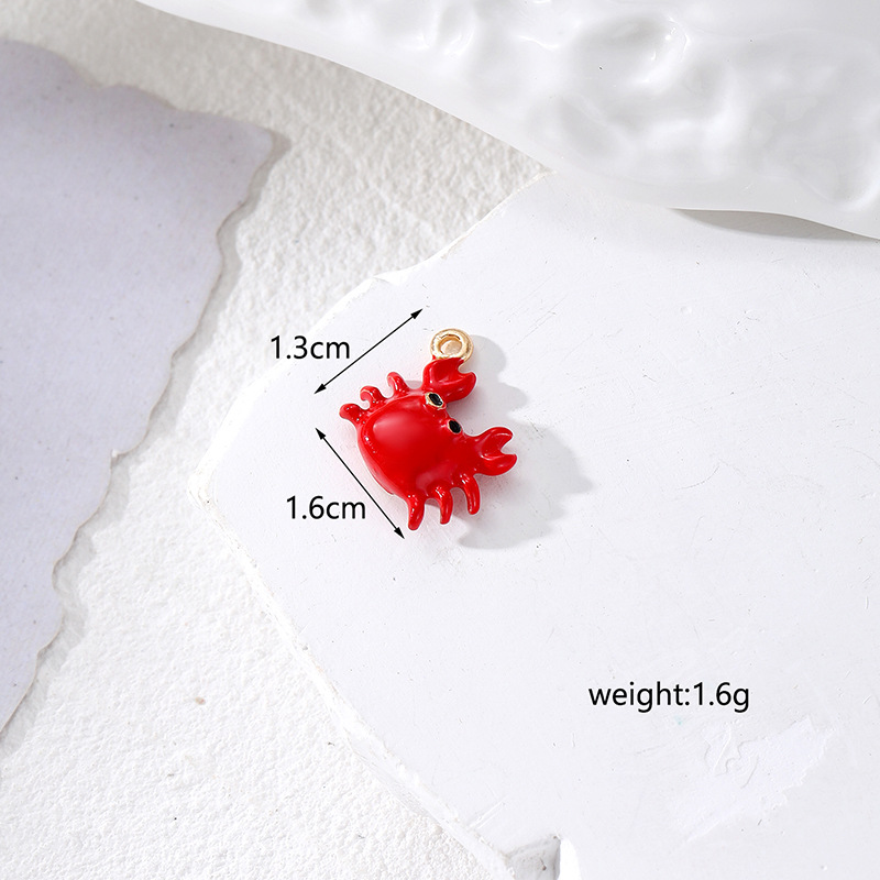 15g Weight Pendant Jewelry Making Type DIY Jewelry Accessories, Earrings, Necklace Classification 10 PCS/Package Quantity Alloy Material Animal, Hamburger, Mushroom, Shrimp, Watermelon, Duck, Dragon, Lobster Pattern Cute Style Enamel, Enamel Craft 10 PCS/Package Alloy Animal Hamburger Mushroom Pendant DIY Jewelry Accessories Earrings Necklace 2