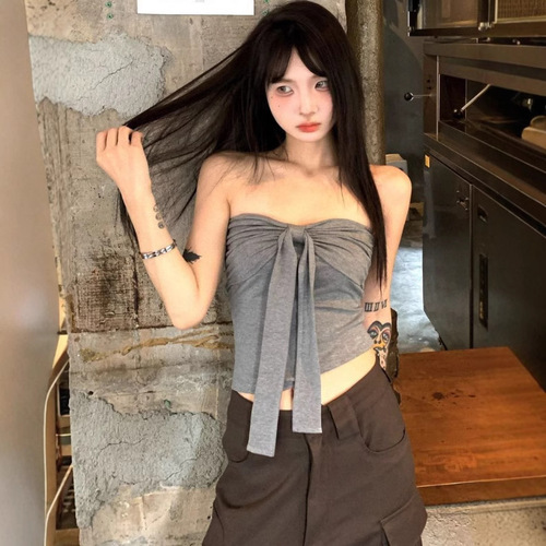 Summer Ins Pure Desire Sexy Bow Tie Strapless Top Women's Slimming Body Shaper Underwear 