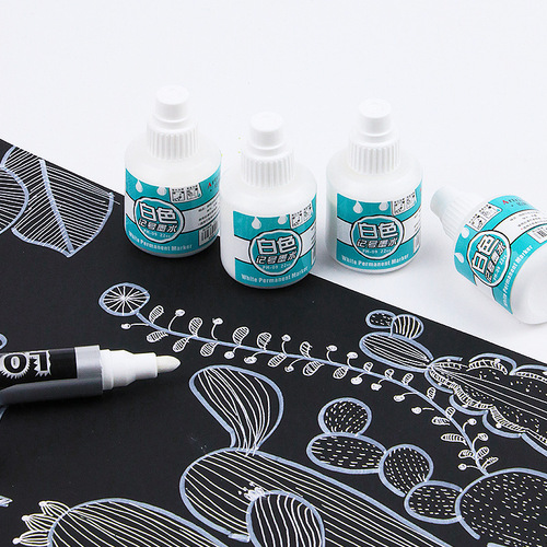 Shield white marker special ink refill liquid white waterproof quick-drying white marker ink wholesale