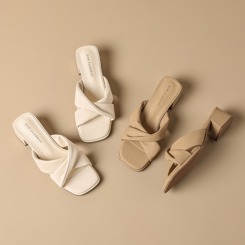 Dép sandal nữ quai chữ V phong cách Pháp thanh lịch, thoáng khí — KY25 Hạnh