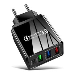 3.1A多口3USB+PDType-c手機充電器pd接口充電頭旅行充適配器