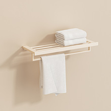 奶白304不锈钢毛巾架六件套卫生间毛巾杆卫浴挂件套件浴室置物架