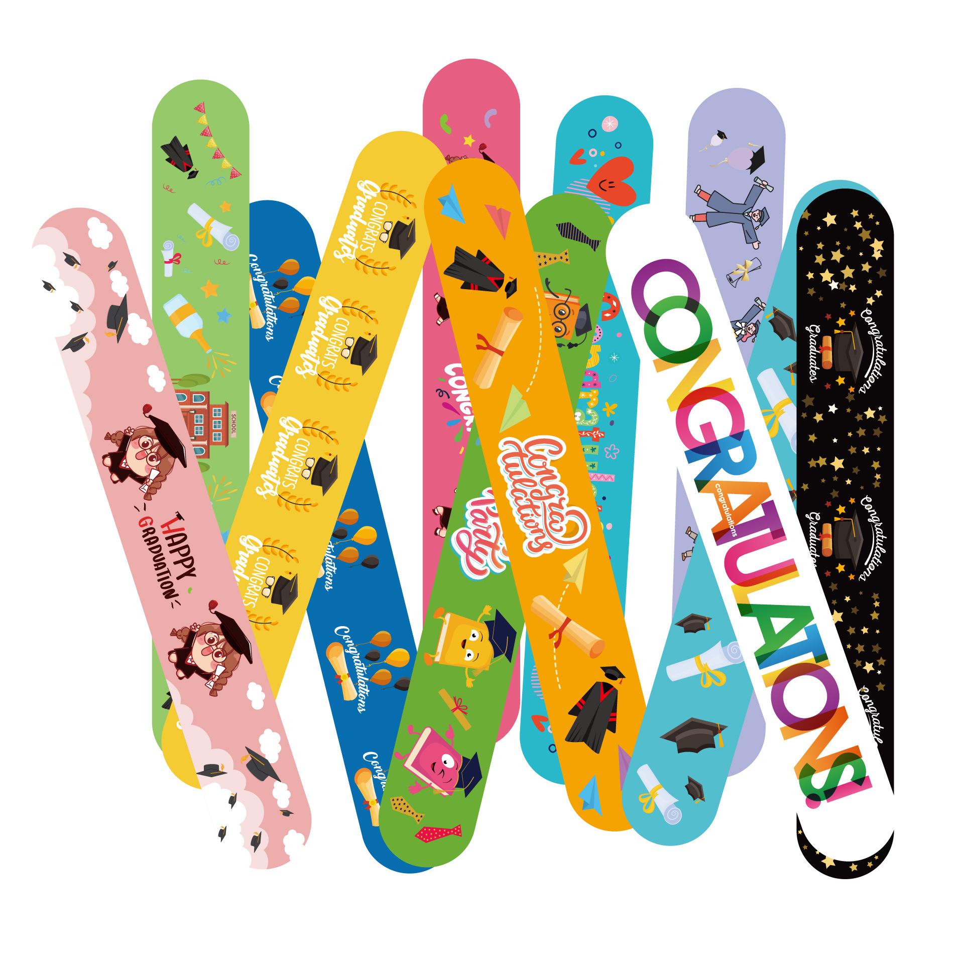 Pasadena transfronteriza de anillo de dibujos animados temporada de graduación temática decoración de la banda de muñeca nuevo anillo de palpitación