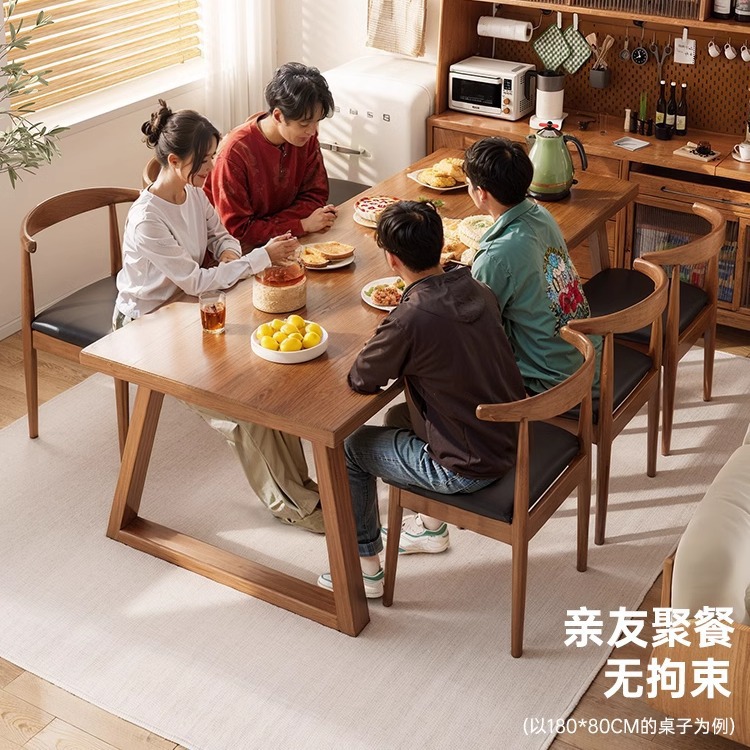 Mesa de comedor de madera maciza pequeña mesa de comedor doméstica tabla rectangular tabla de comedor tabla y silla 2026 explosión una mesa cuatro sillas
