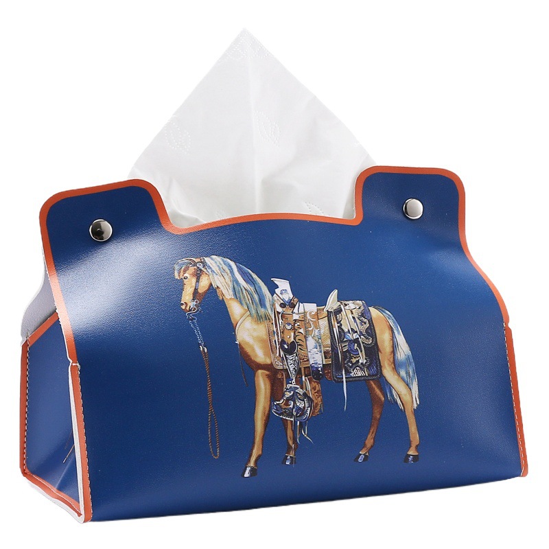 Caja de papel para servilletas retro para sala de estar, almacenamiento de pañuelos creativo, bolsa de papel, caja de cosméticos multifuncional para el hogar