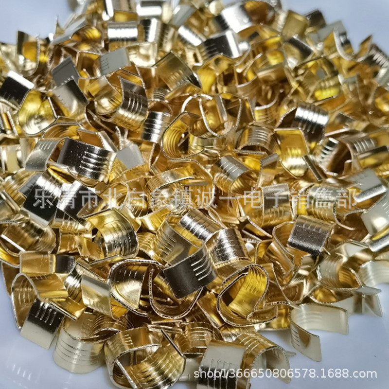 DJ459-D D脚U型铜并线扣接线端子 冷压铜扣 压6平方线压线扣