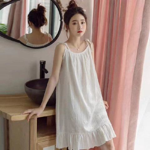 Deslizamiento de las mujeres camisón verano Delgado 2022 estilo coreano lindo princesa encaje prendas de vestir exteriores desgaste wechat celebridad en línea