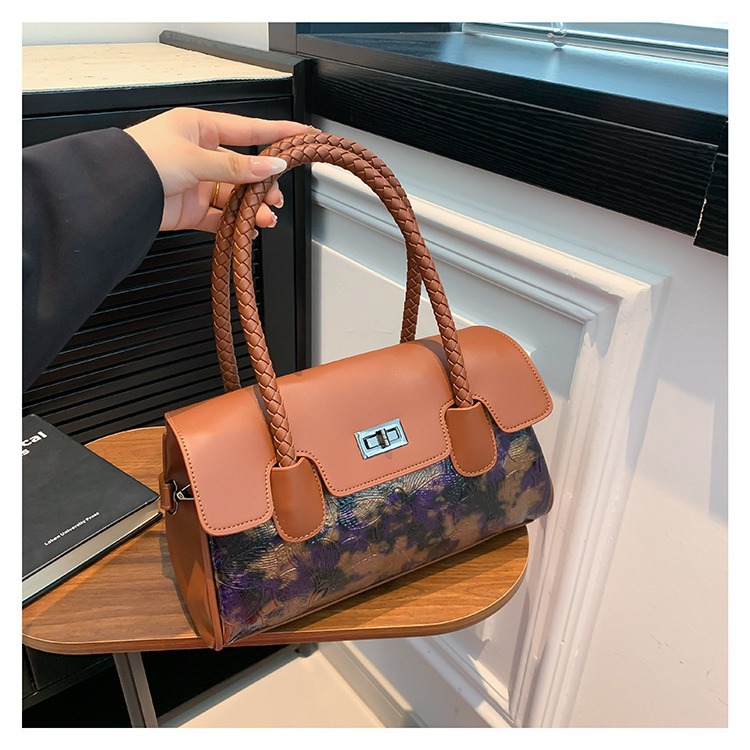 New Chinese Style Retro Handbag For Women Mature Women's Crossbody Handbag Fashionable Printed Shoulder Bag_voghion.com