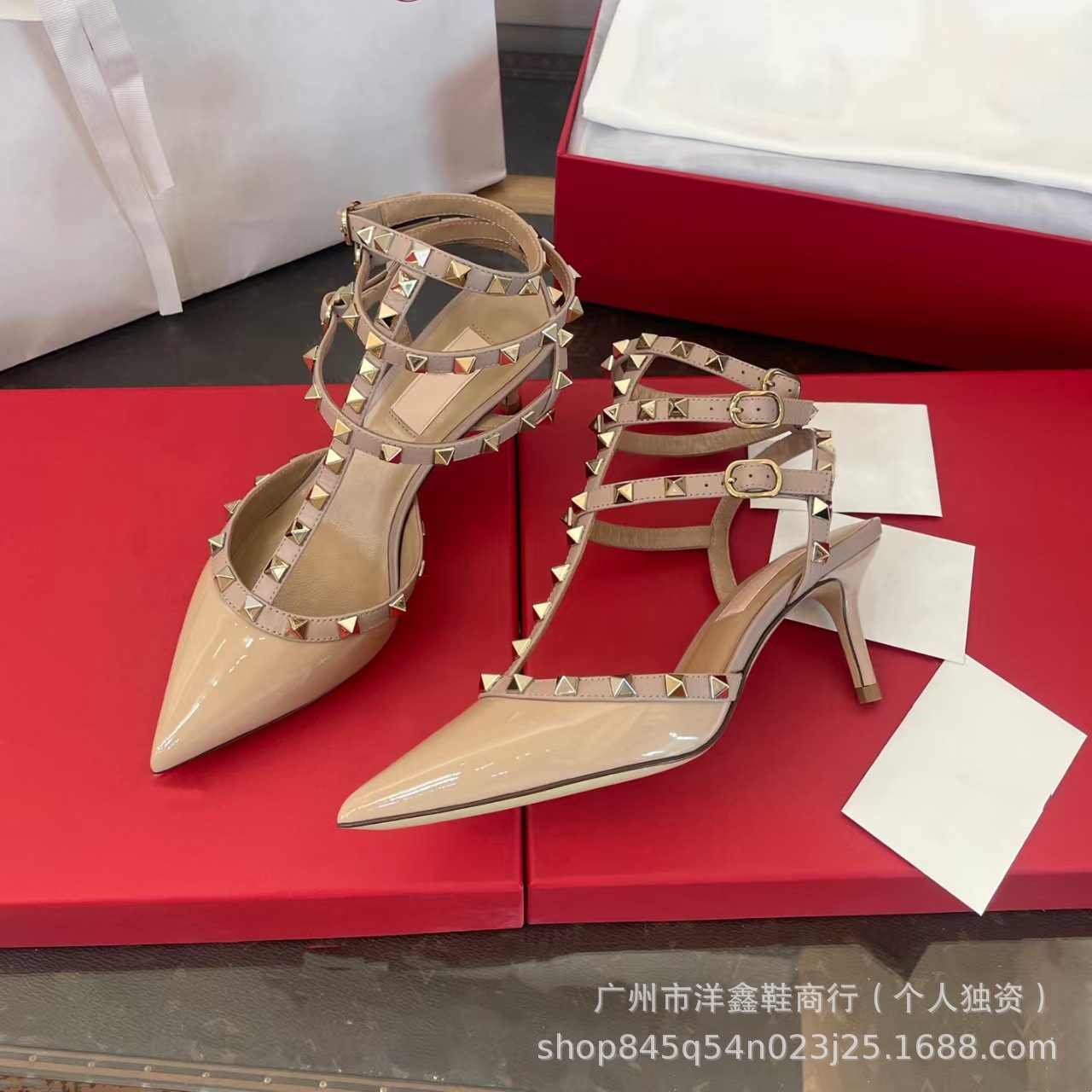 Nude color three-strap model-6cm