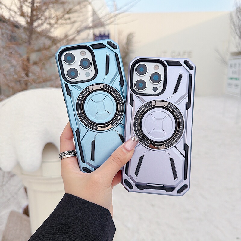 Suitable for Apple 16Promax Mobile Phone Case Ip15 Samsung S26U Rotating Stand 13 All-Inclusive 17 Anti-Fall Protective Cover