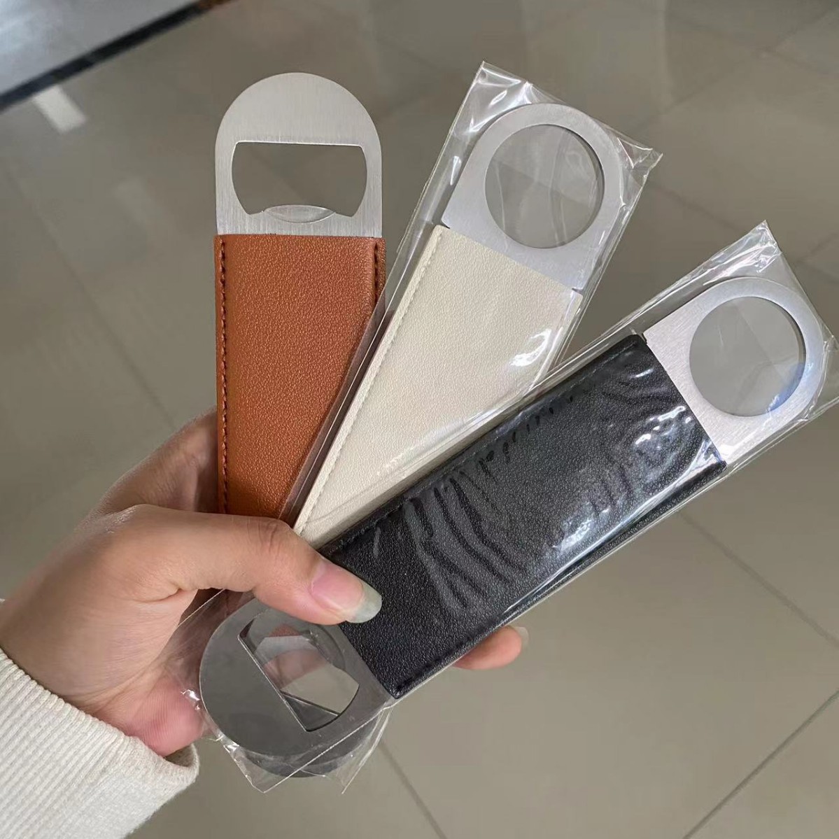 병따개-17.8*4cm-PU가죽-호박