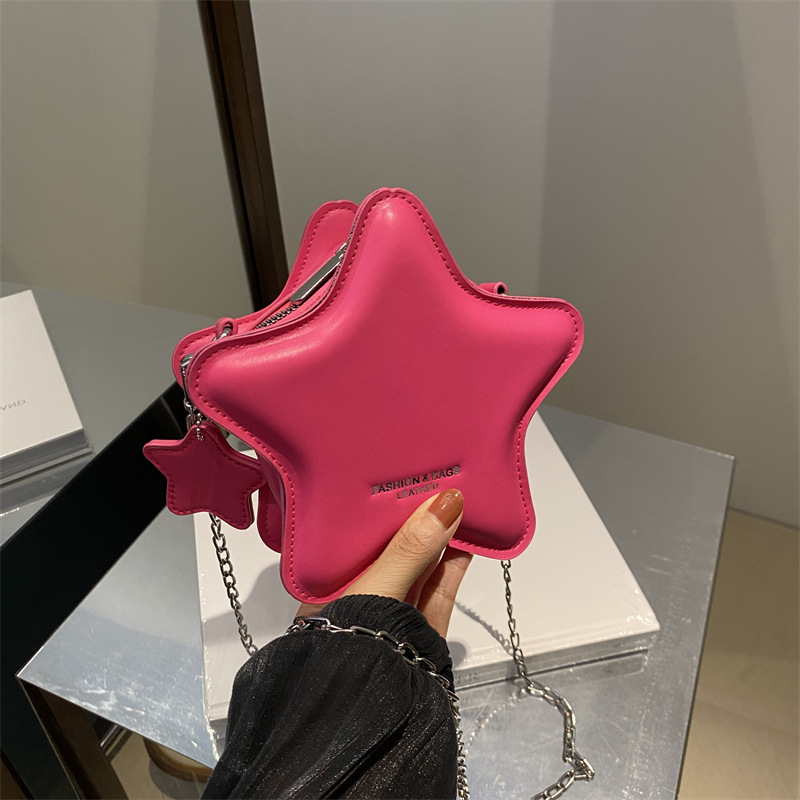 Nicho de diseño de alta sensación bolso bolso de mujer 2024 nuevo bolso pequeño bolso de cadena de pentacos bolso de hombro bolso de mochila